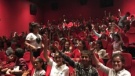 Nusaybinli bin öğrenci ilk defa sinema ile buluştu