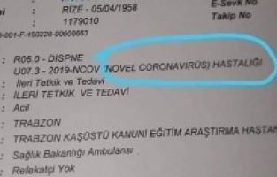 Rize'de koronavirüs şüphesi