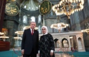 Cumhurbaşkanı Erdoğan'dan Ayasofya-i Kebir Cami-i Şerifi paylaşımı